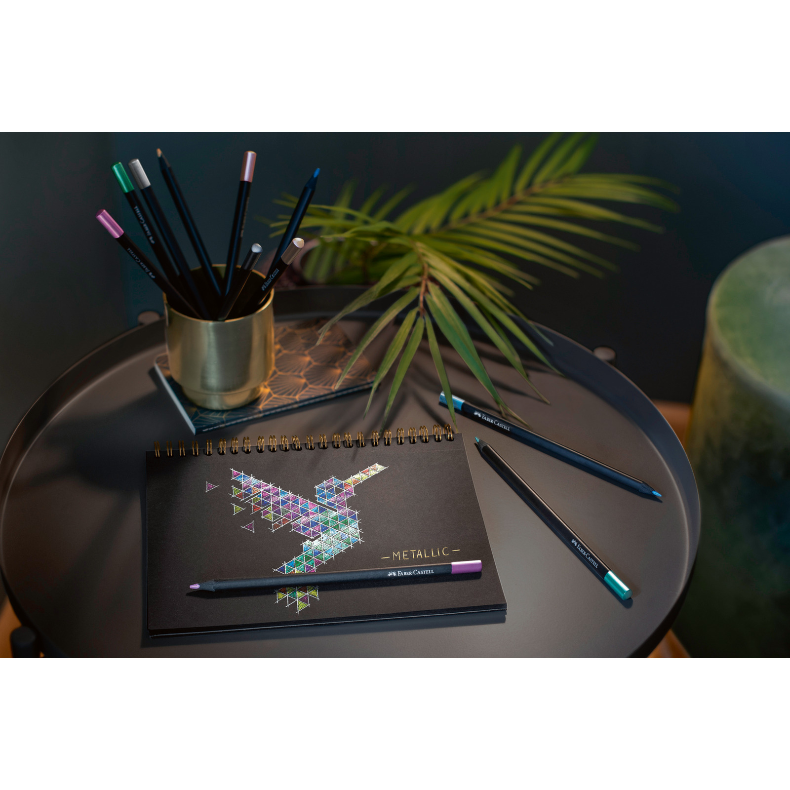 Faber-Castell Buntstifte Black Edition Metallic, 10 Stück