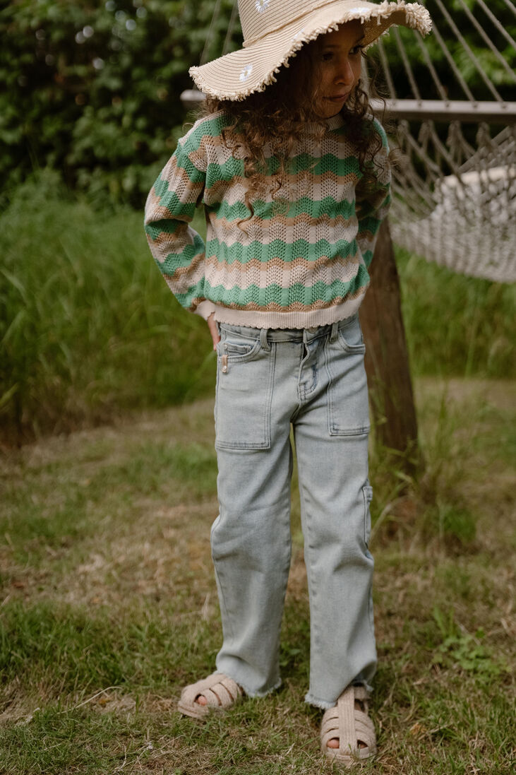 DAILY7 zand daily7 trui knitted sweat fancy