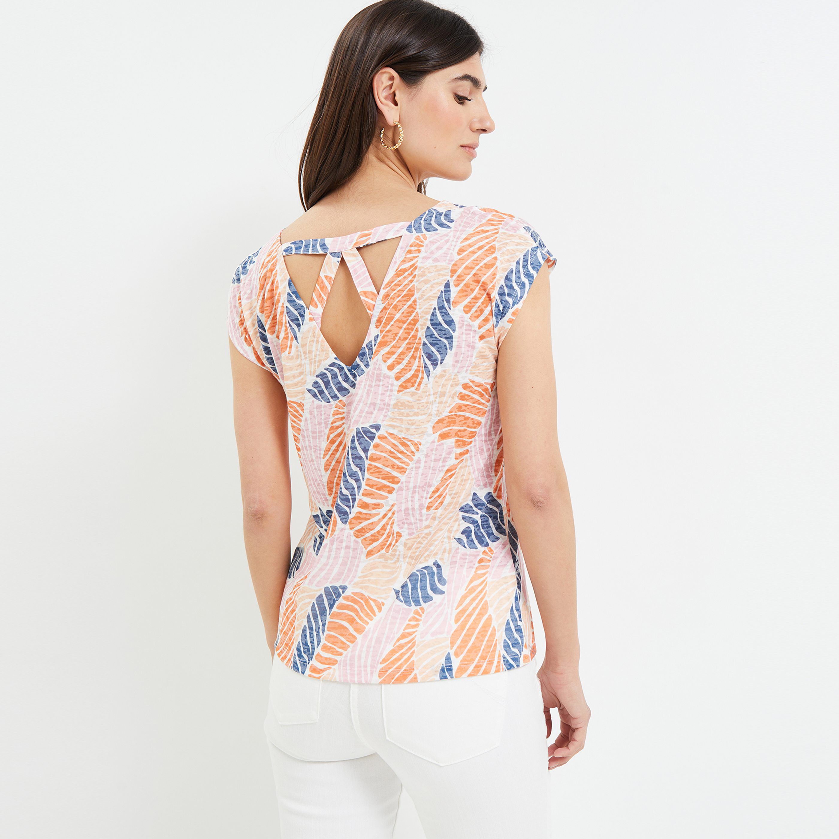 Tshirt imprimé femme - BLANC CASSE