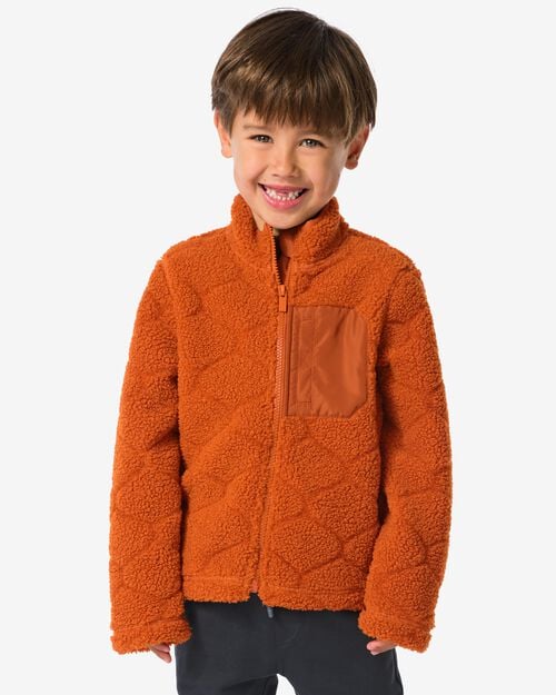 gilet teddy pour enfant marron