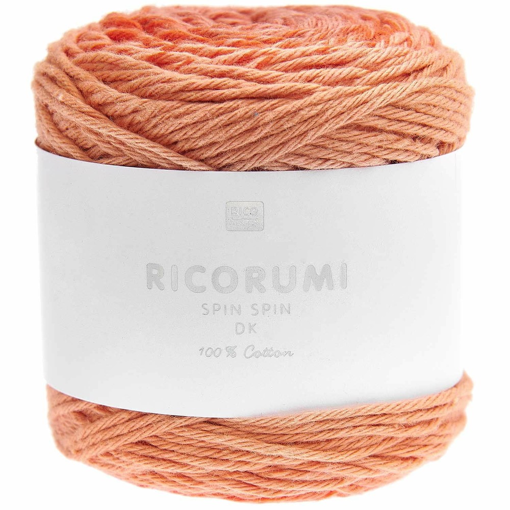 Pelote fil coton orange - ricorumi spin spin 50 g