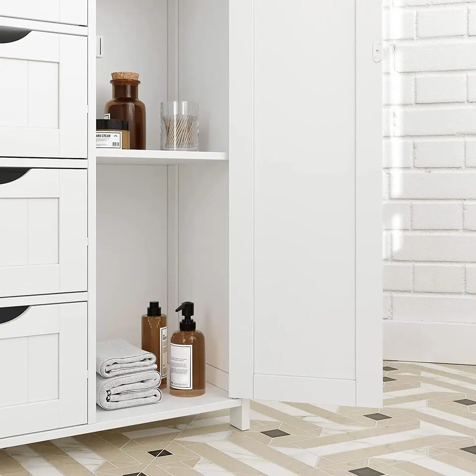 Bobbel Home Badkamerkast - 4 Lades - MDF - Wit