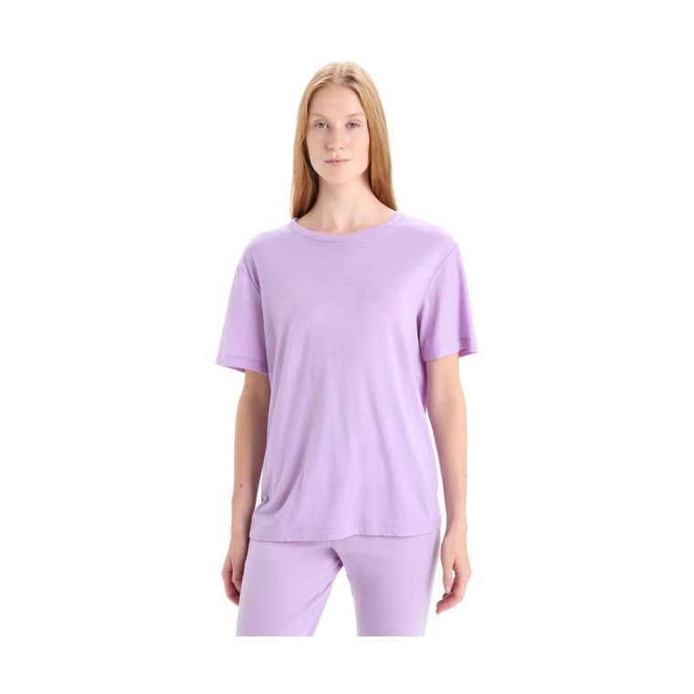 Icebreaker Granary SS Tee Women Purple Gaze