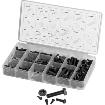 Coffret HI-Q TOOLS assortiment de vis hexagonales (240 pièces) Universel