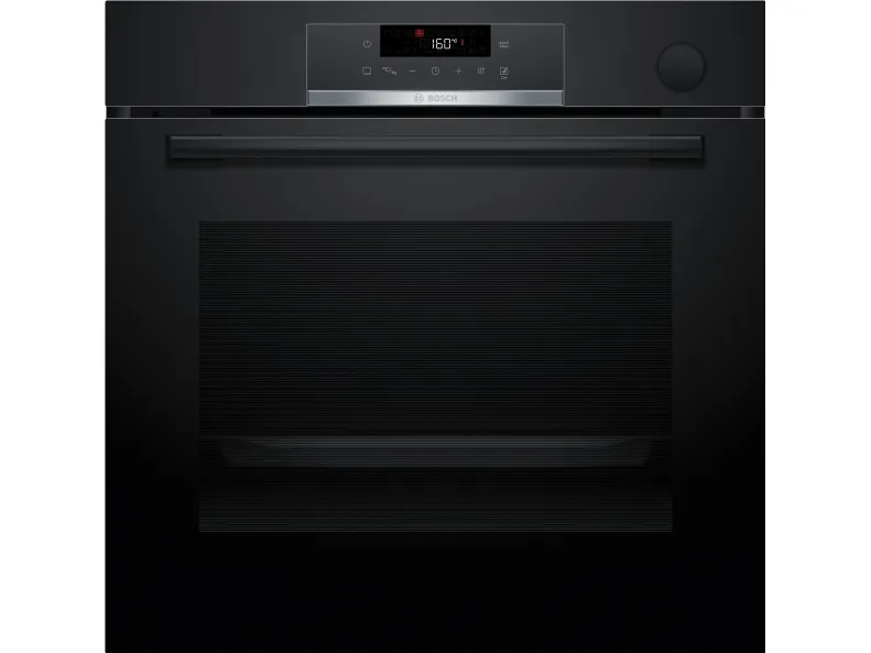 Bosch Serie | 4 HRG532BB3 - Ovn - med dampfunktion - til indbygning - niche - bredde: 56 cm - dybde: 55 cm - højde: 58.5 cm - med selv-rengøring - Klasse A  - sort