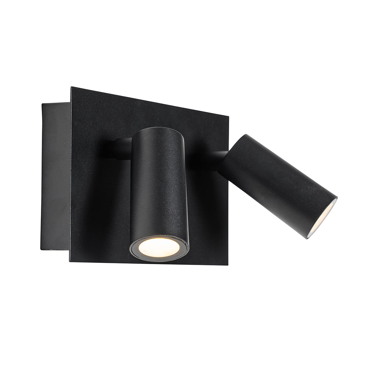QAZQA Buiten wandlamp zwart incl. LED 2-lichts bewegingssensor- Simon