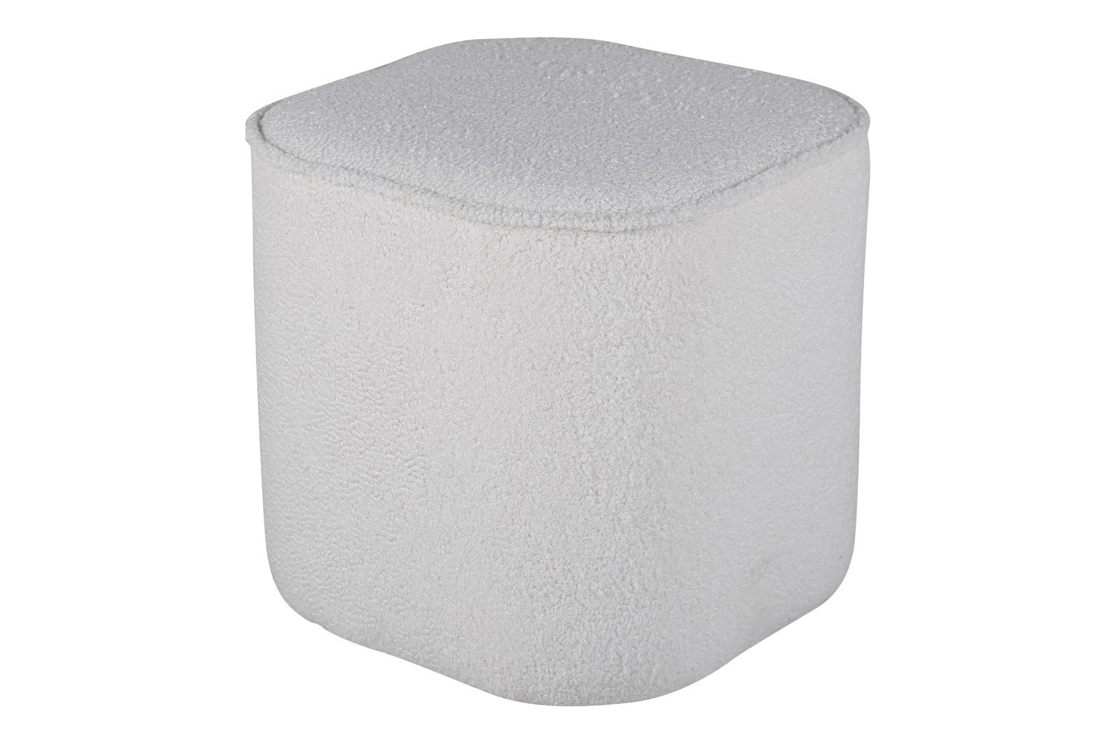 Piff pall Ø44cm. Tekstil Teddy Off-white.