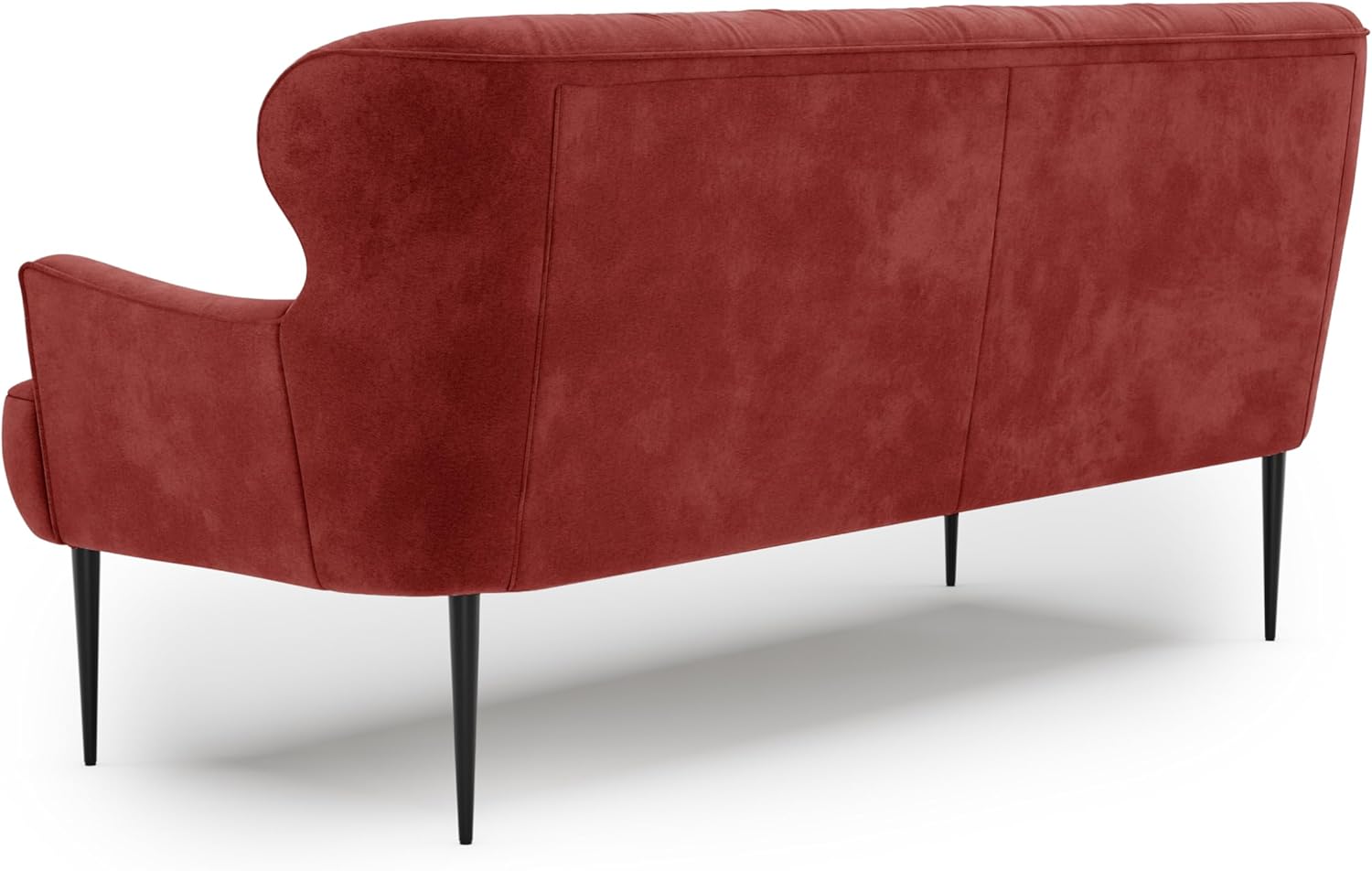 CAVADORE 3-Sitzer Küchensofa Amba, Trendige Sitzbank für Küche oder Esszimmer / 193 x 97 x 87 / Hochwertiges Mikrofaser: Rot