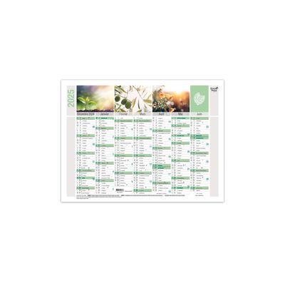 Quo Vadis Equology - Calendrier recyclé 7 mois par face - 18 x 13,5 cm