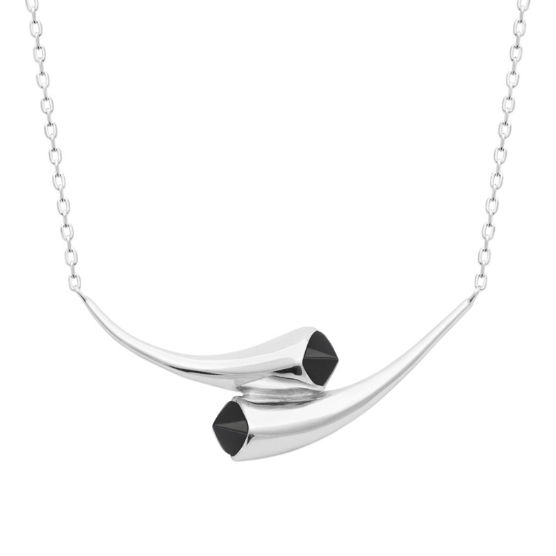 Collier Femme - Argent 925 - Agate - Longueur : 45 cm