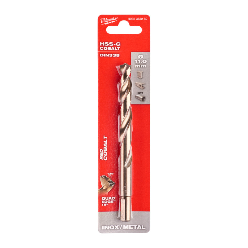Milwaukee metaalboor HSS-GC RED Cobalt 11x142mm*