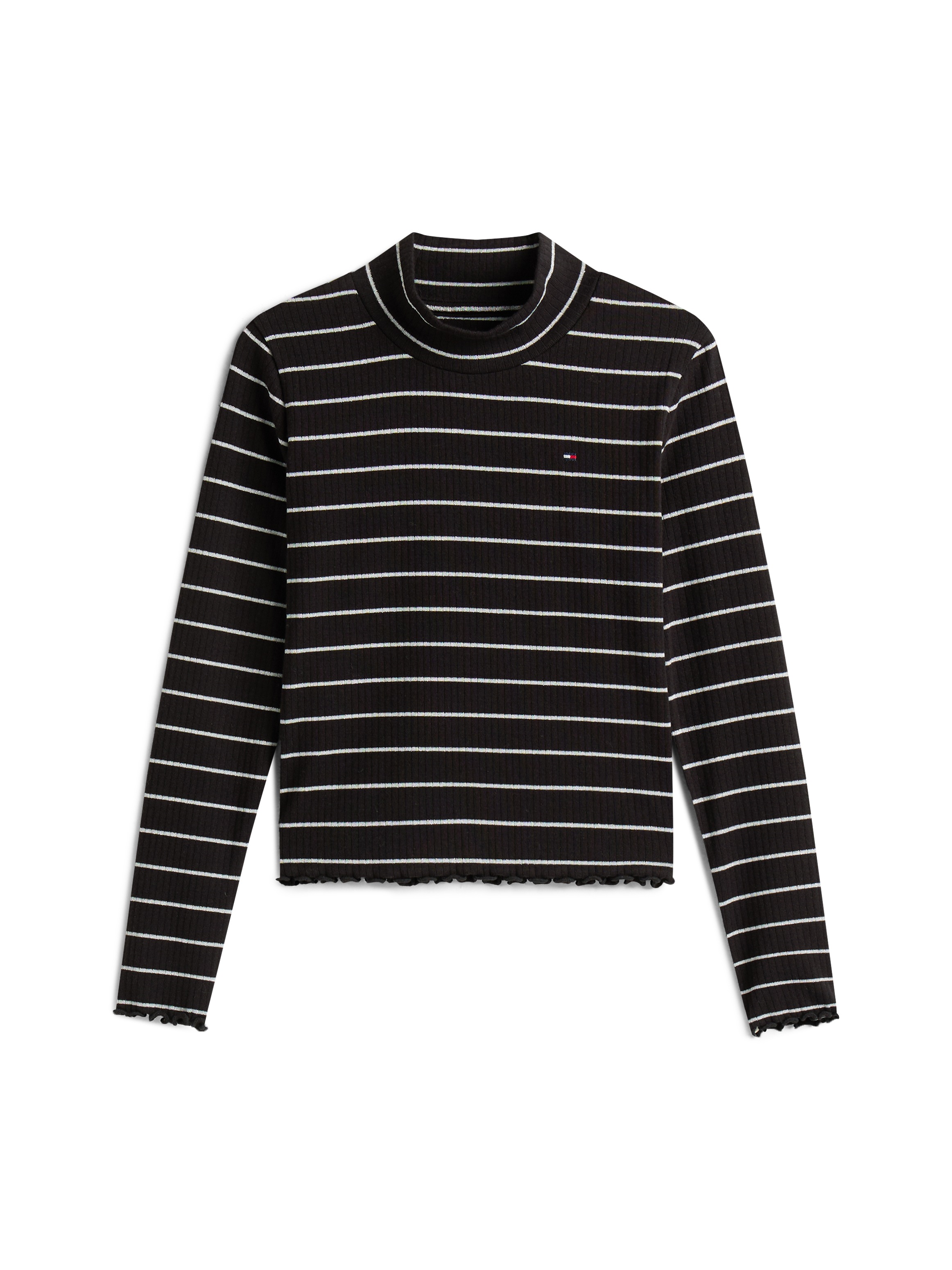 Tommy Hilfiger Langarmshirt »SPARKLE STRIPE MOCK NECK L/S«, Kinder bis 16 Jahre