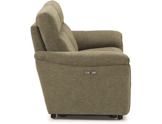 CONCEPT1 - Canapé tissu Barbados vert 3 places électrique + Fauteul élect