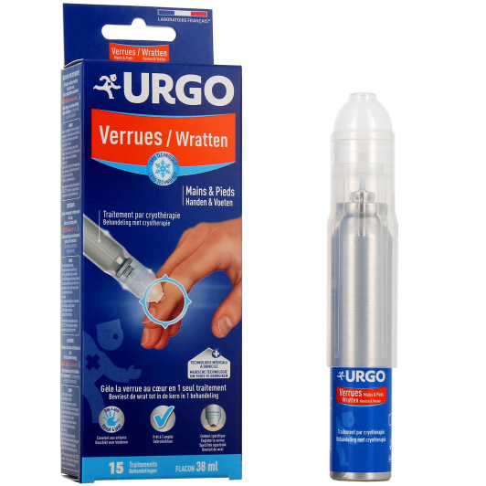 Traitement par cryothérapie verrues mains et pieds Urgo