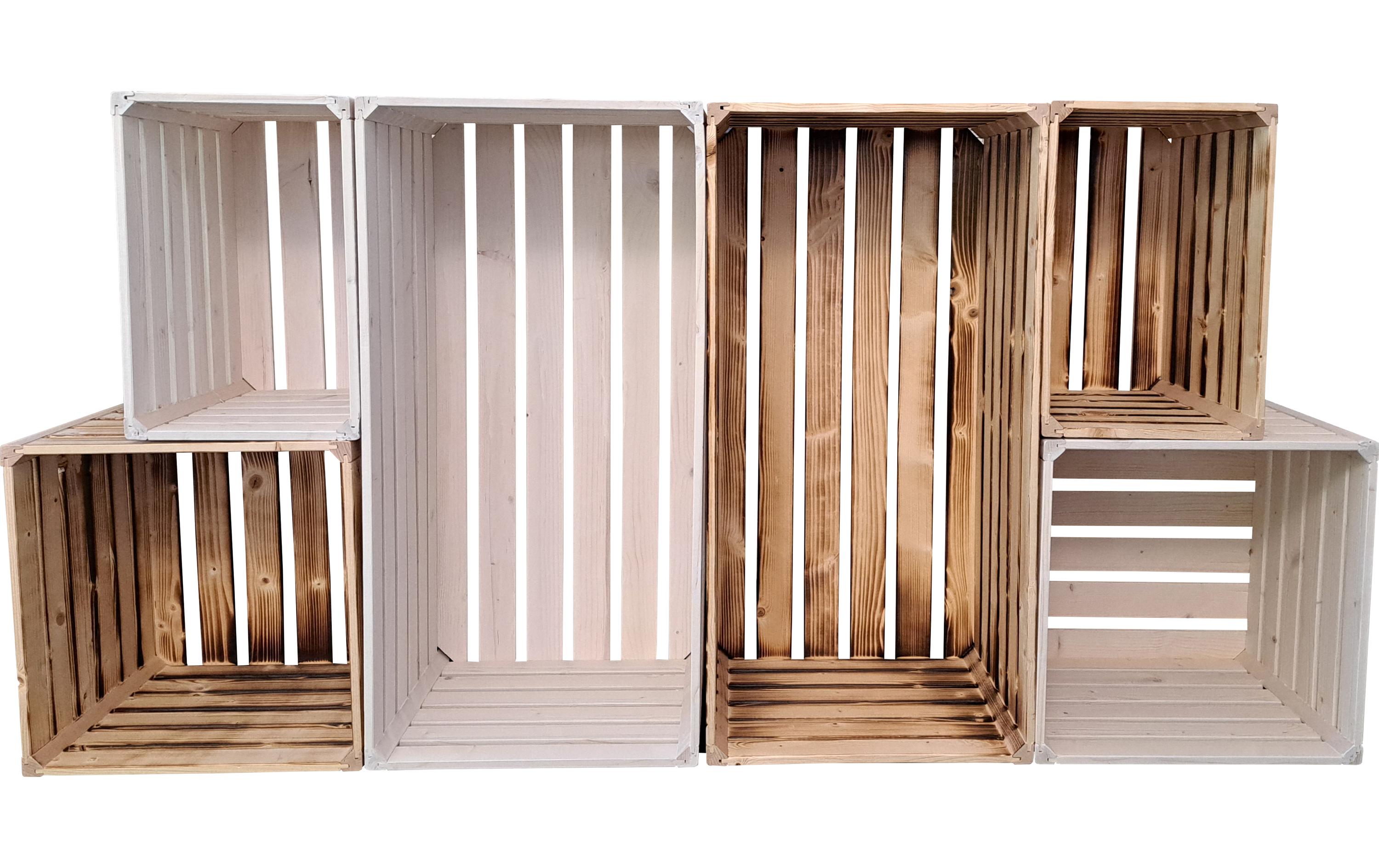 Holzharasse Weiss, 35 x 35 x 32 cmModulares Wohnregal