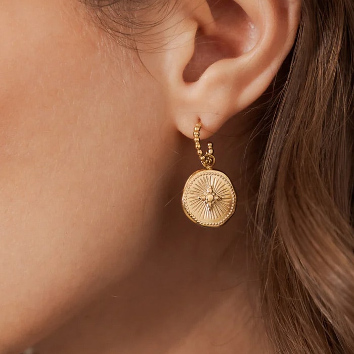 Boucles d'oreilles - Acier inoxydable doré