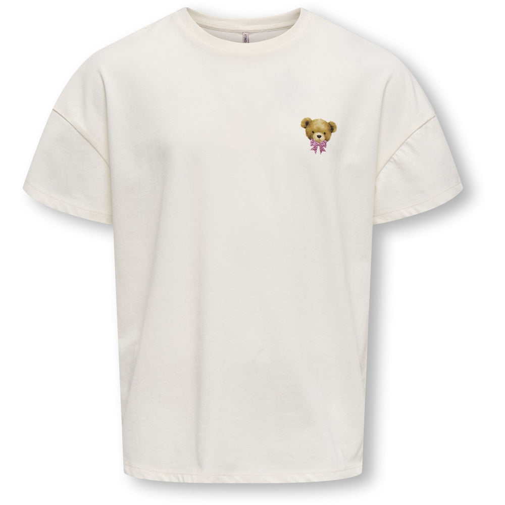Køb kids ONLY Cloud Dancer Teddy Pink Glitter Rosita Oversize T-Shirt
