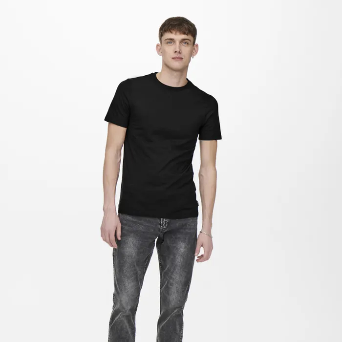 Only & Sons Basic Slim Crew Shirt Heren (2-pack)