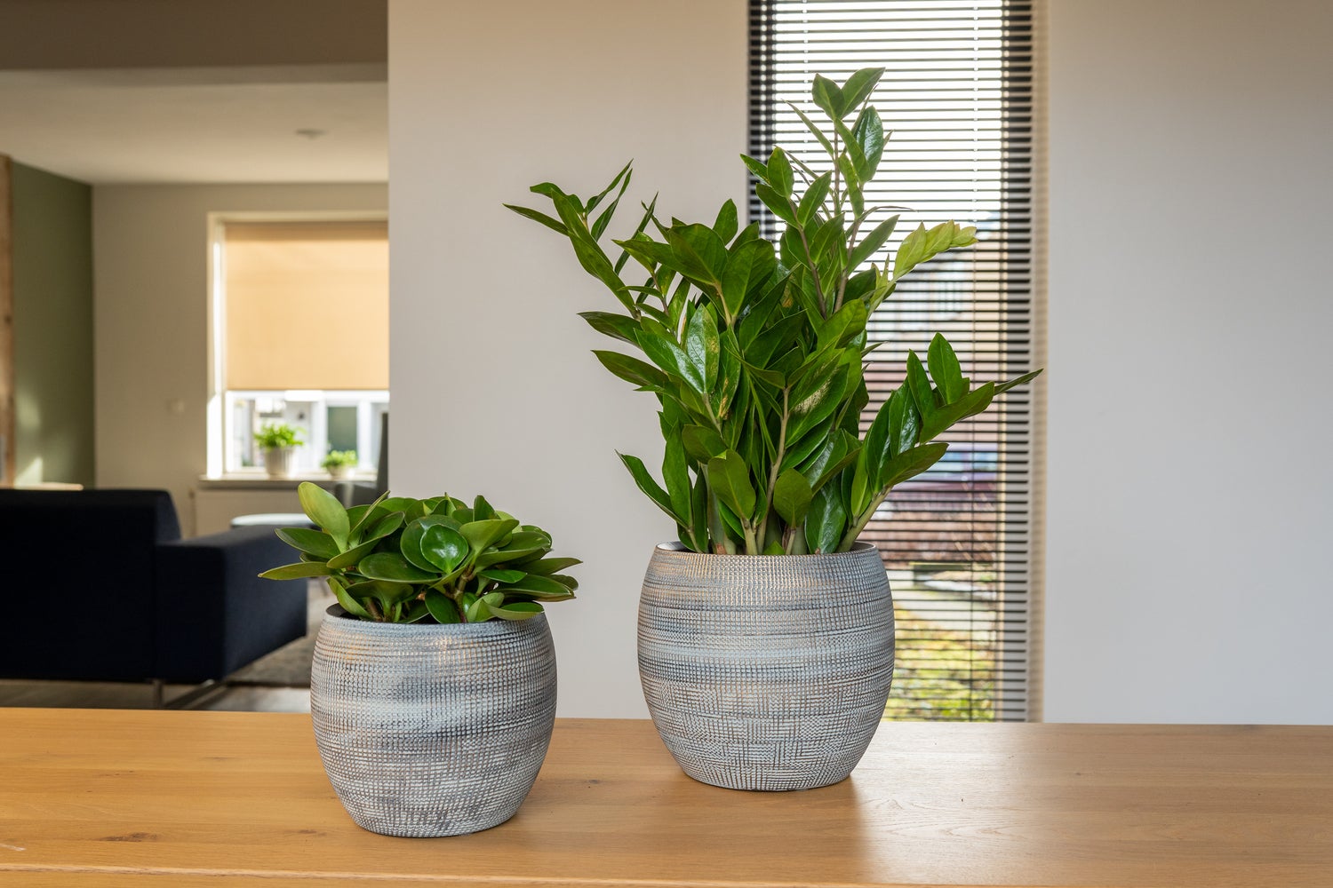 TS bloempot Dex wit / grijs D 22 H 20 cm