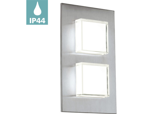 LED buitenwandlamp 2x2,5W 2x160 lm 3000 KH 25 cm roestvrij staal