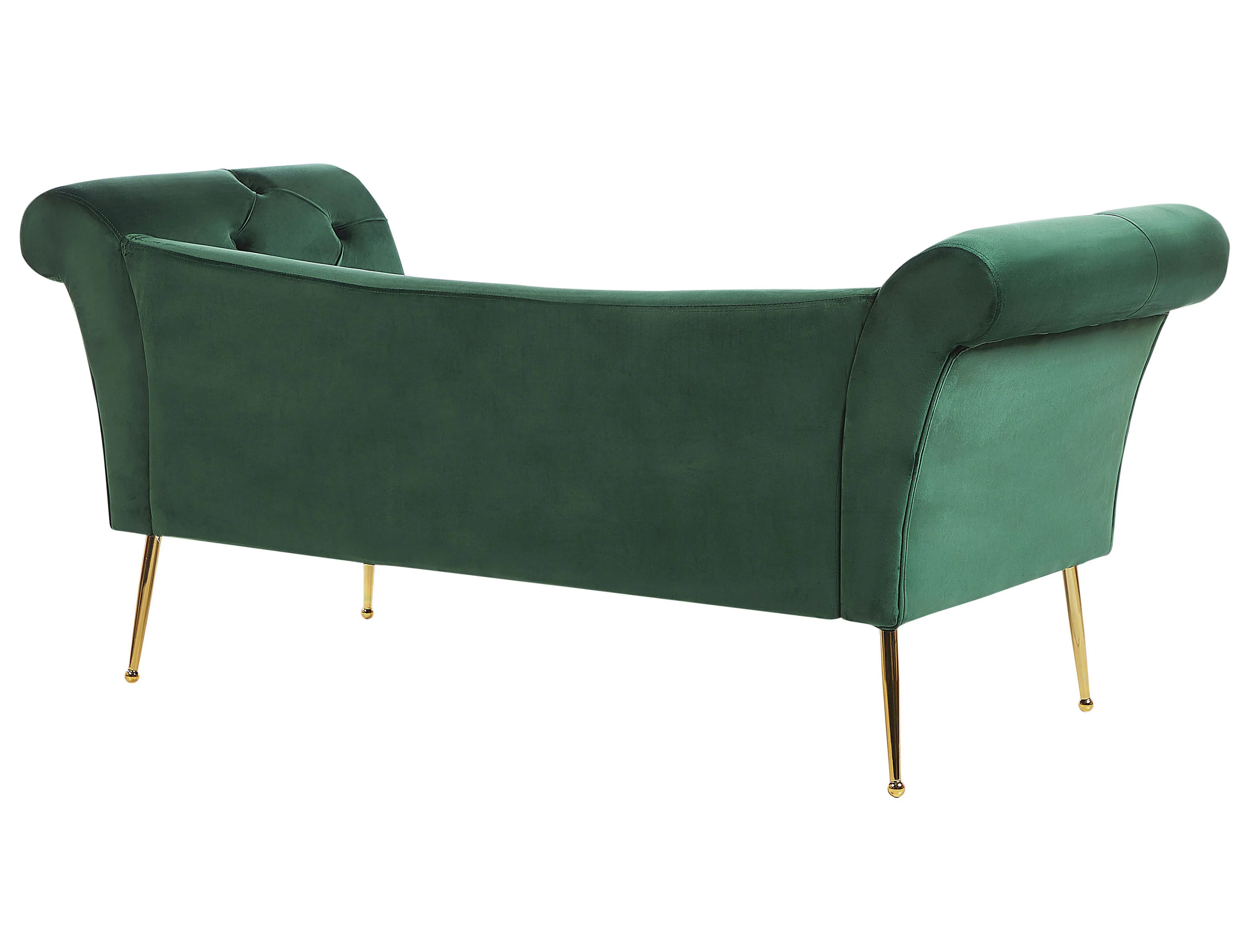 Chaise longue NANTILLY Fluweel Donkergroen