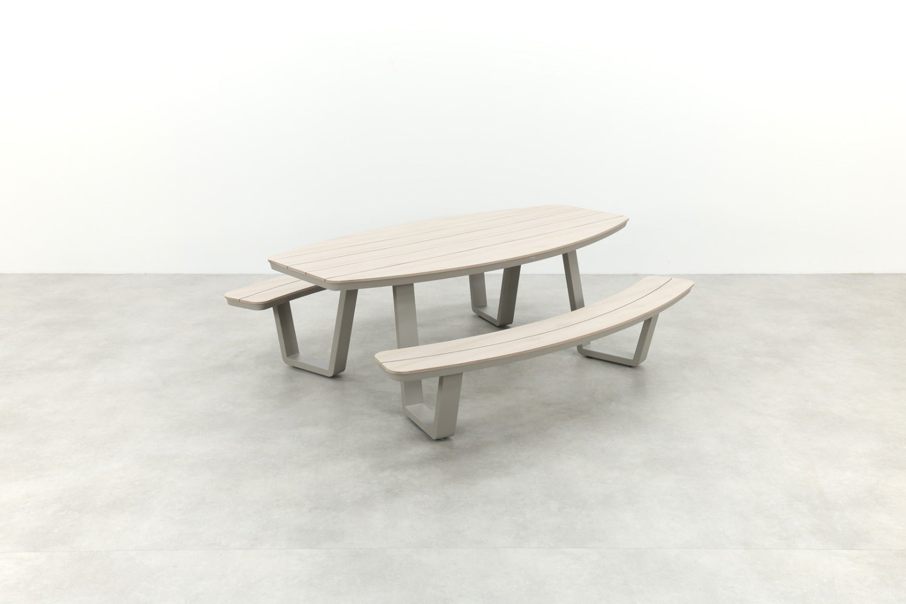 Bell aluminium picknick set ovaal - 220x193 cm - taupe