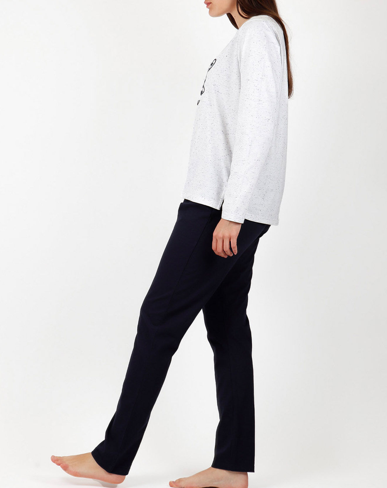 Admas Pyjama Lovely noir/gris