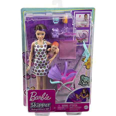 Barbie babysitters dukke klapvogn