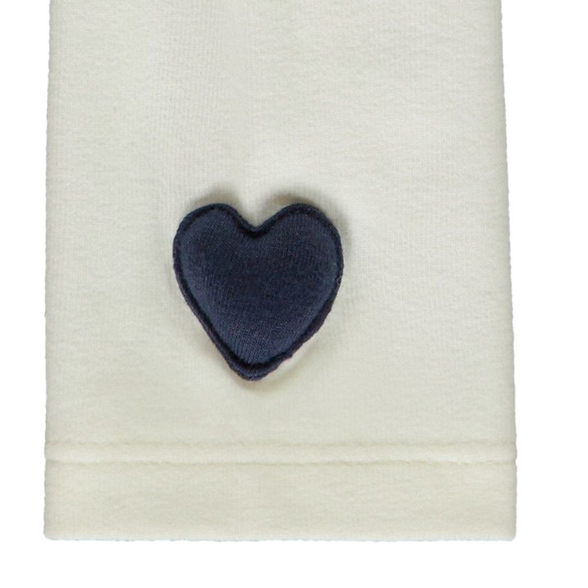 Ensemble 2 pièces imprimé cœurs pour bébé fille - Bleu marine