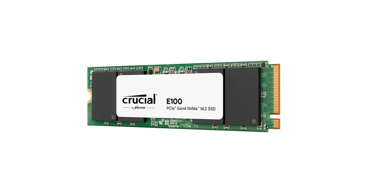 CrucialE100 1 TB SSD  (PCIe 4.0 x4, NVMe, M.2 2280)