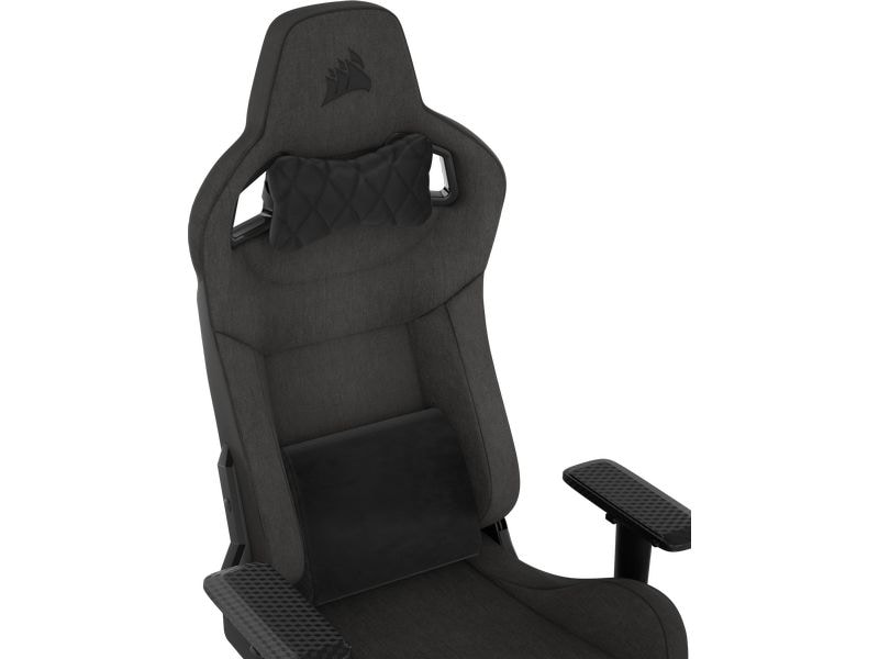 Corsair Gaming-Stuhl T3 Rush (2023) Schwarz Ergonomischer Racing-Gaming-Stuhl mit einer Belastbarkeit von bis zu 120 kg