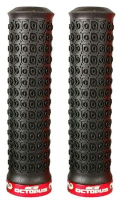 Paire de Grips Ice Octopus Noir Rouge