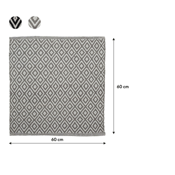Sealskin badmat trellis 60x60cm grijs