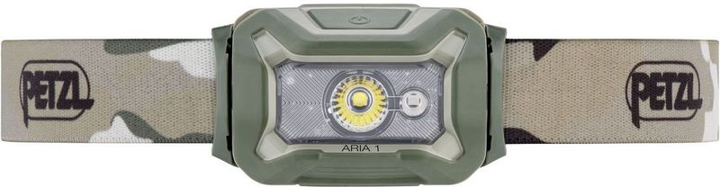 Petzl Aria 1 RGB een compacte hoofdlamp met 350 lumen camo