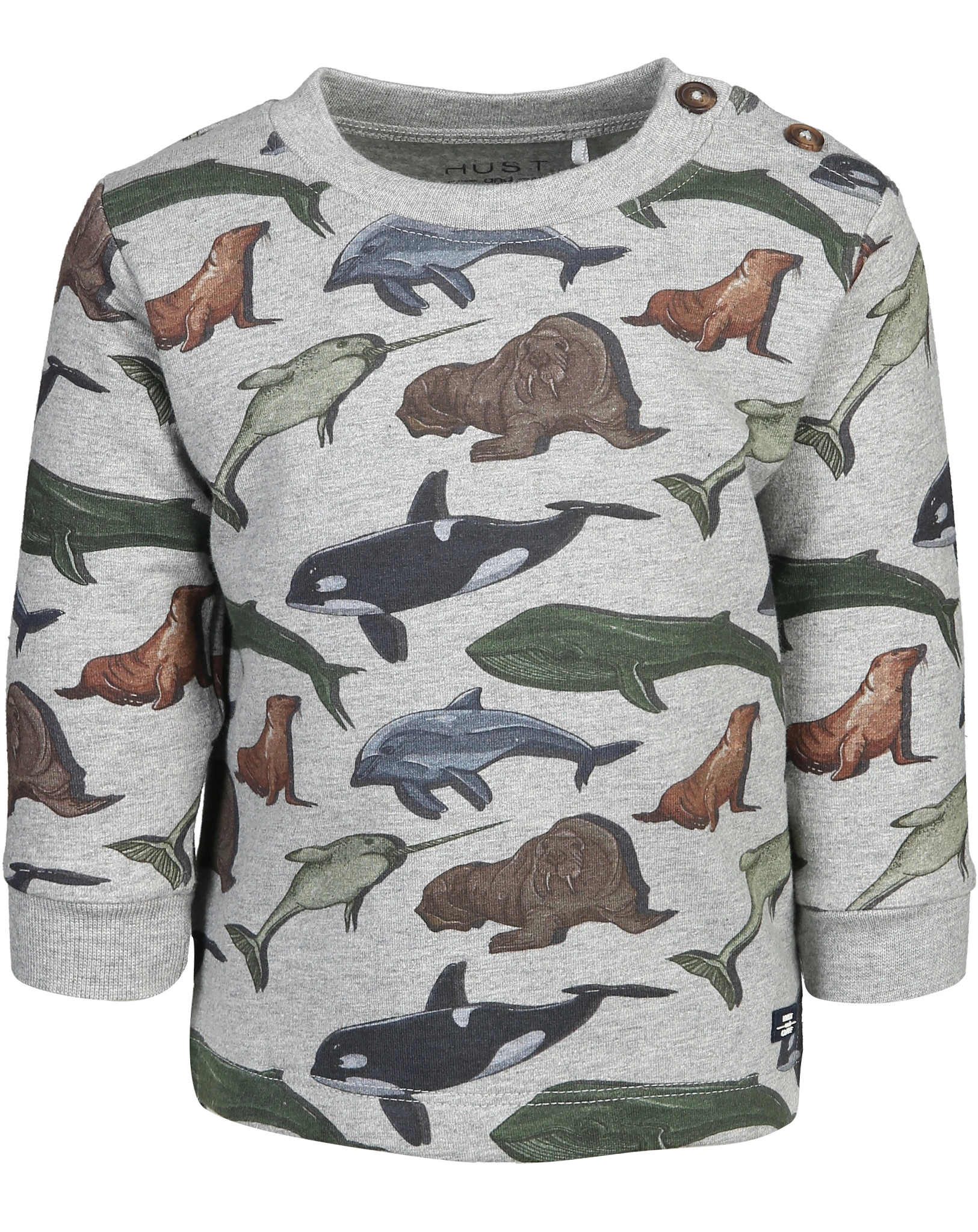 Sweatshirt SAMY in light grey melange