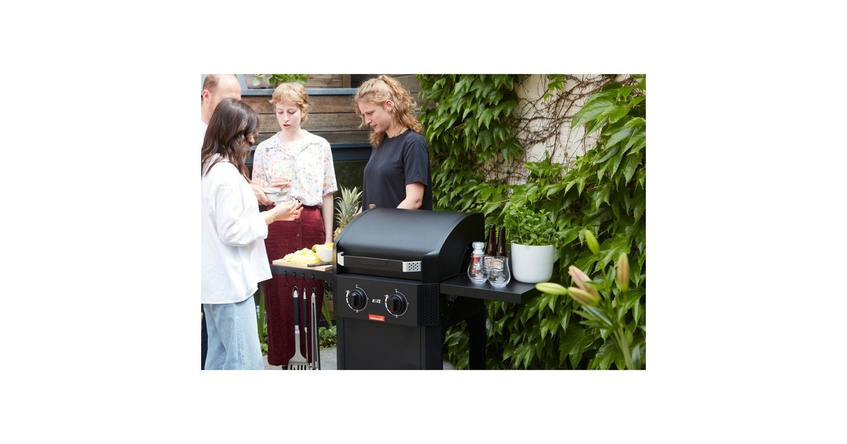 BarbecookE-Luca elektrische barbecue met inklapbare zijtafels  (Zwart)