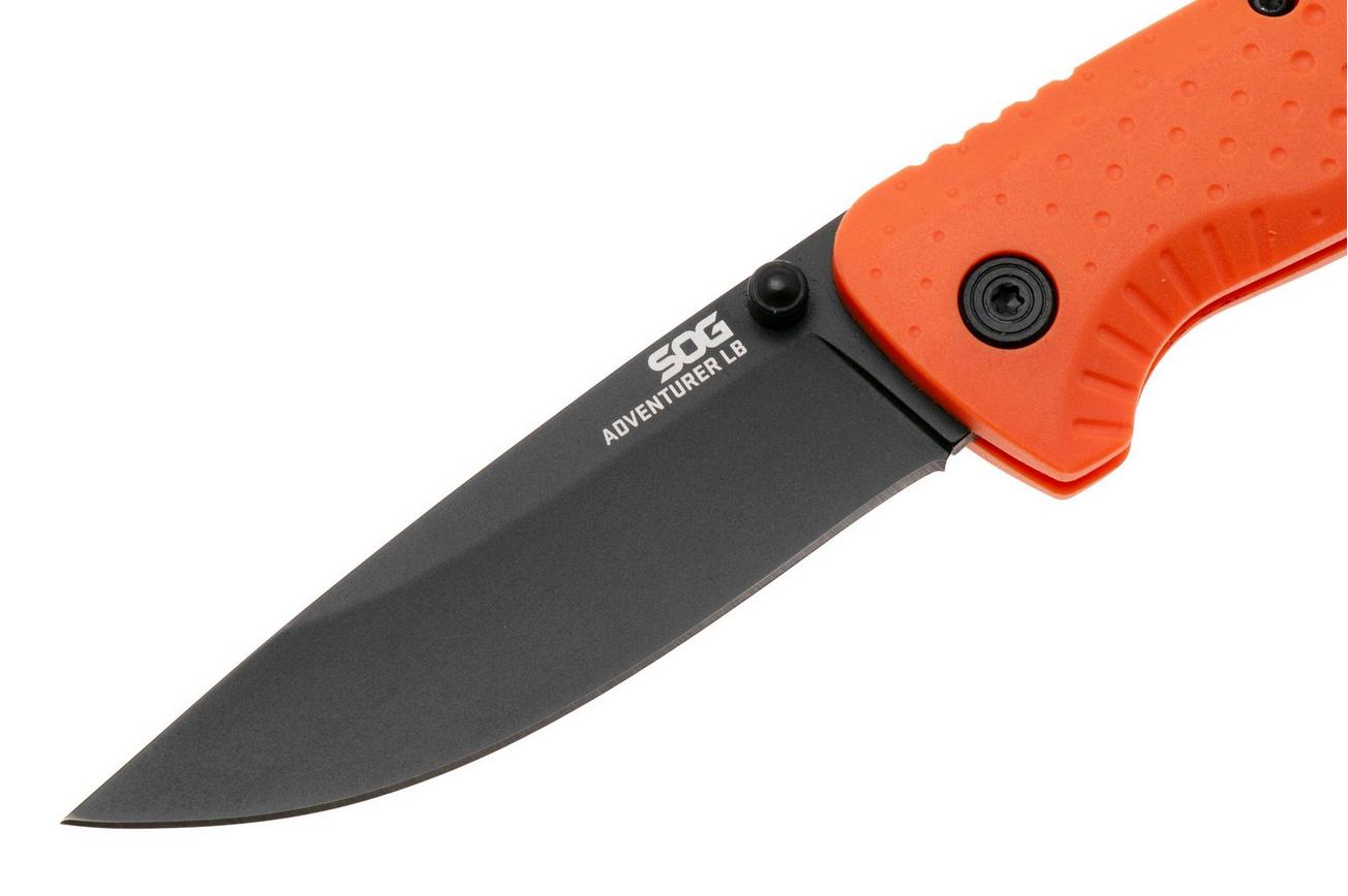 SOG Adventurer LB 13-11-02-43, Titanium Nitride 5CR15MOV,  Blaze Orange GRN zakmes