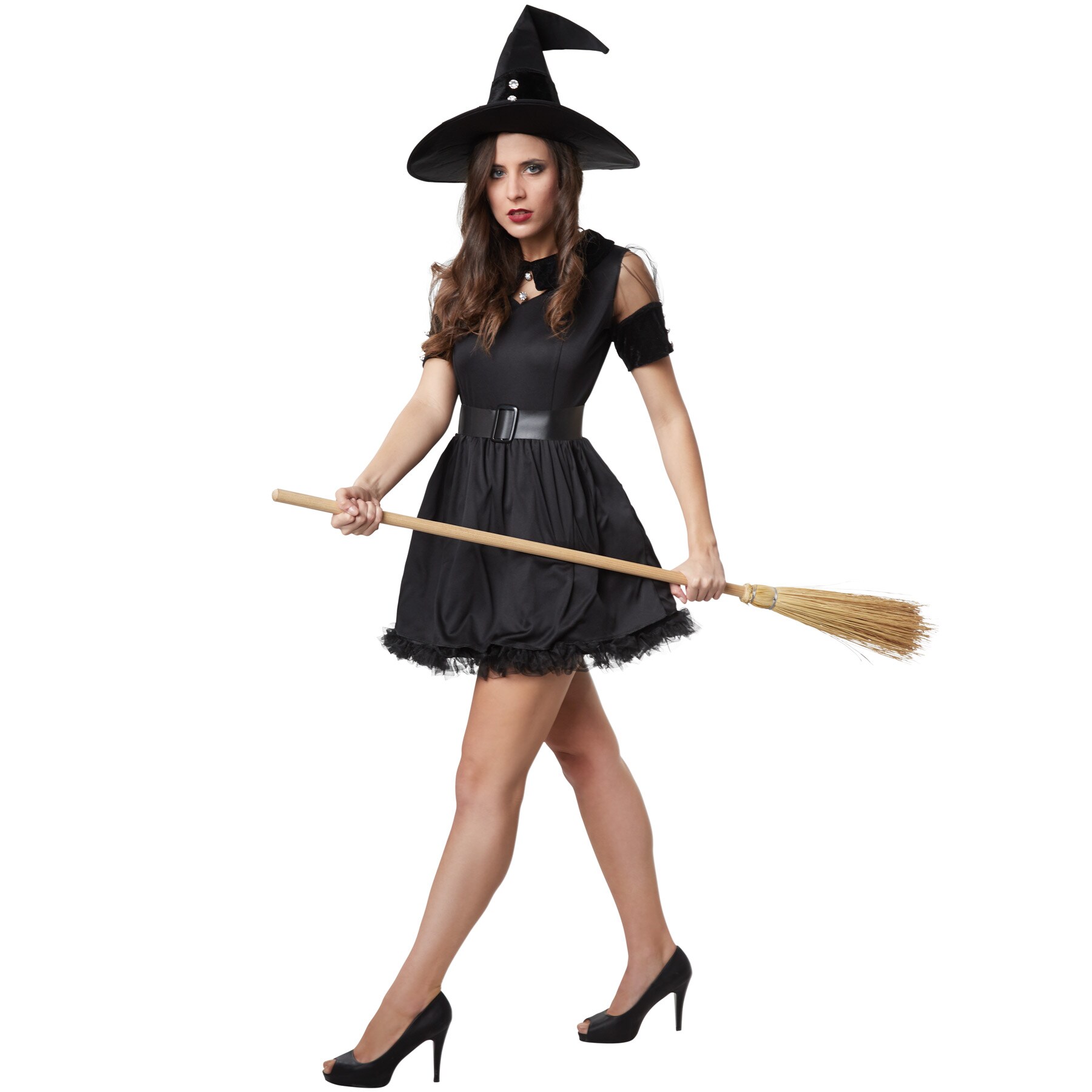 tectake® Frauenkostüm Schwarze Hexe Tarantella