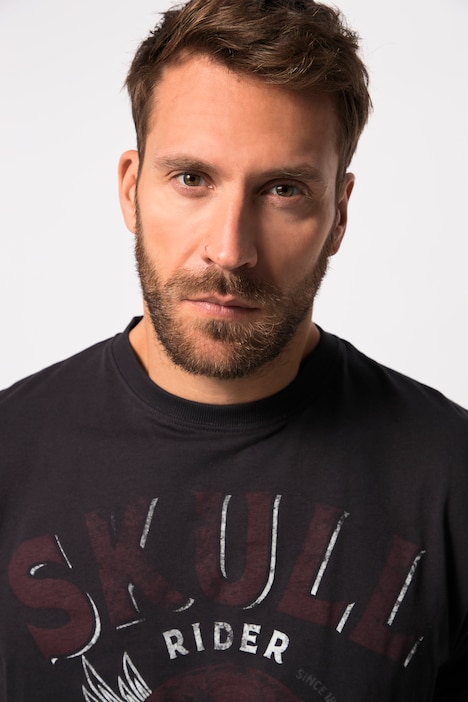 T-Shirt, Halbarm, Rundhals, Brustprint, bis 8 XL