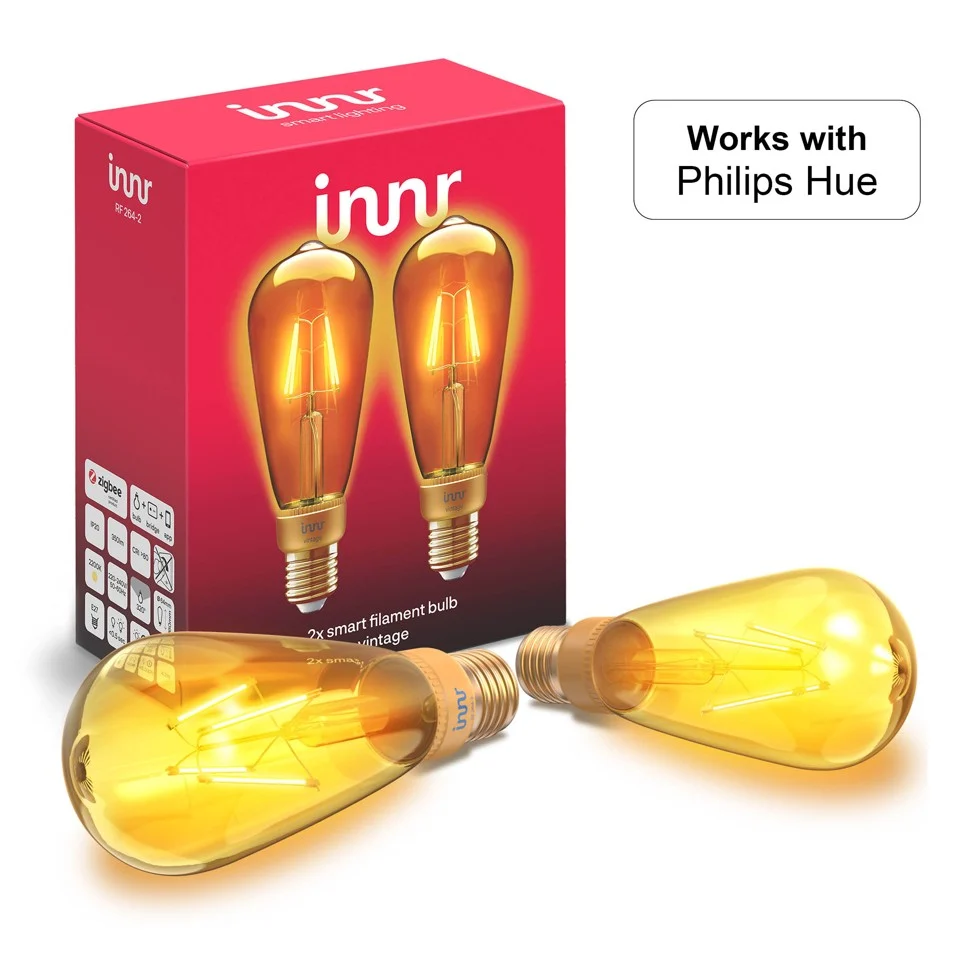 Innr - Smart Filament Edison E27 - 2 Pack RF 264-2- Zigbee
