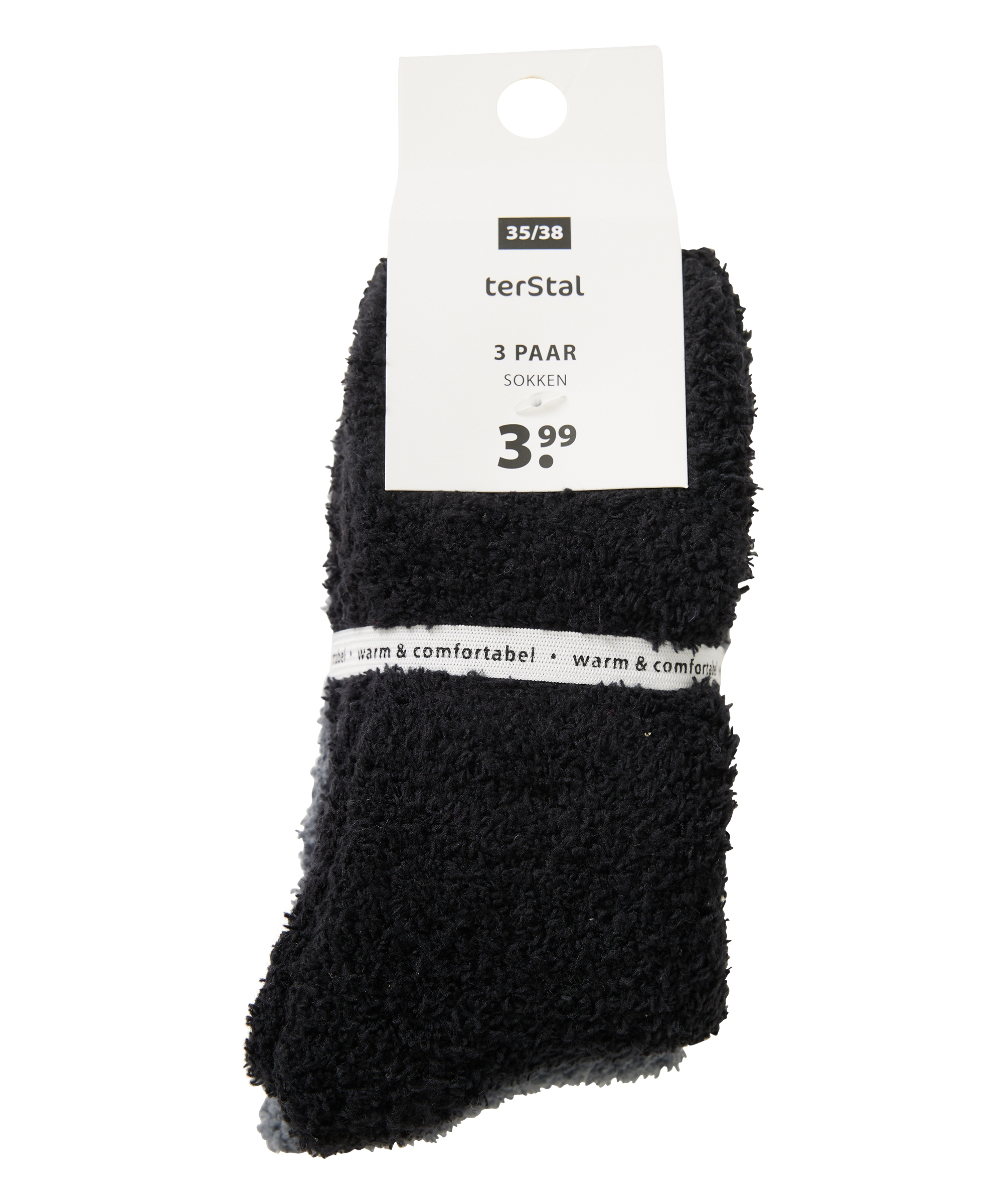 3-pack fluffy sokken