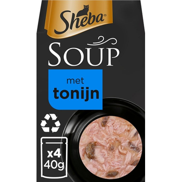 Sheba Soup Tonijn Kattenvoer 4 x 40 g