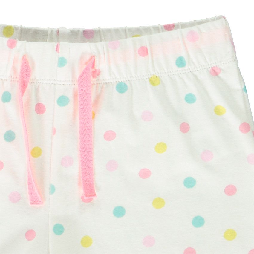 Pyjama t-shirt + short pour fille - Ecru