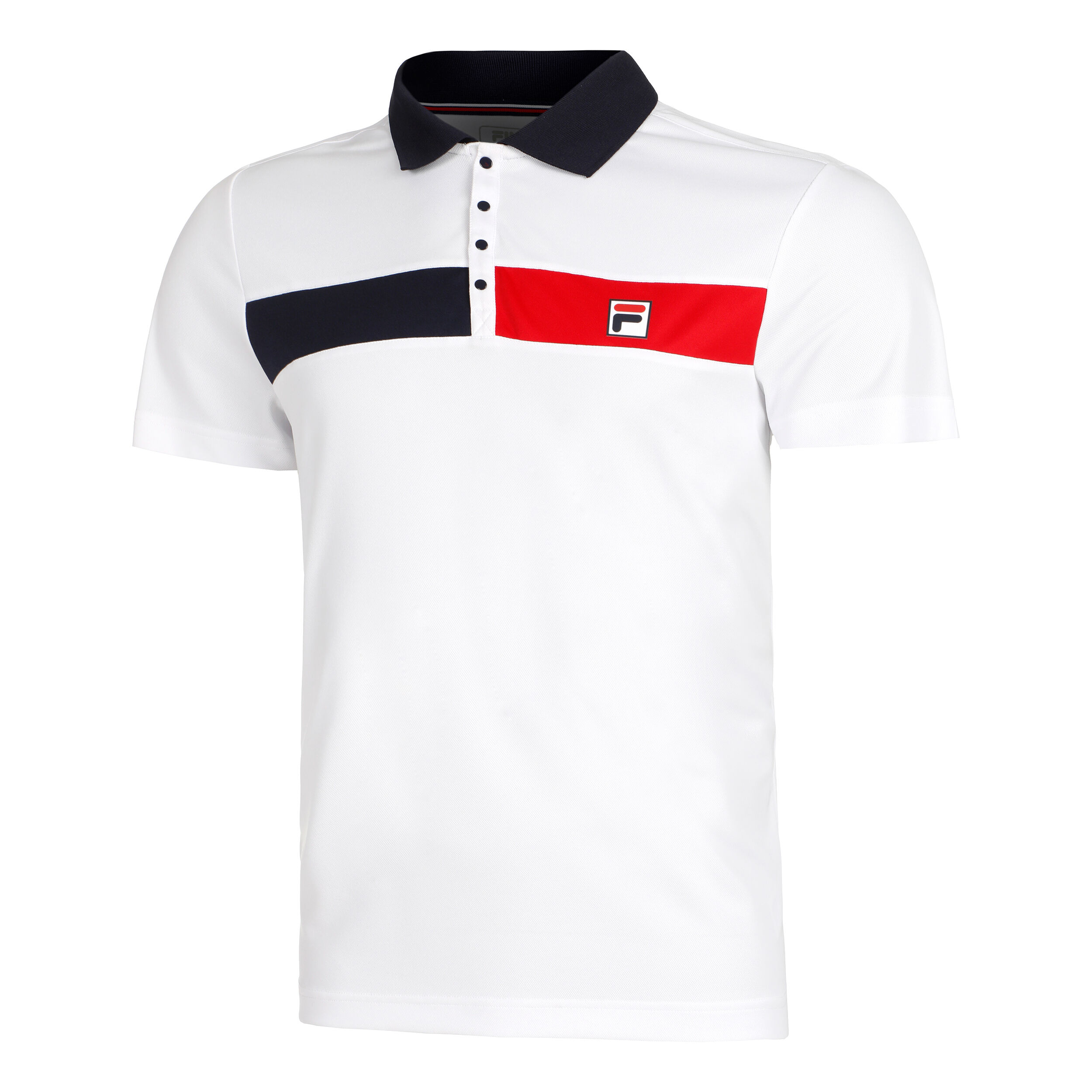 Fila Jayden Polo Hommes - Blanc , Bleu Foncé