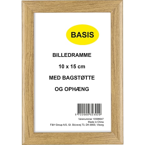 Ramme i egetræslook - 10x15 cm