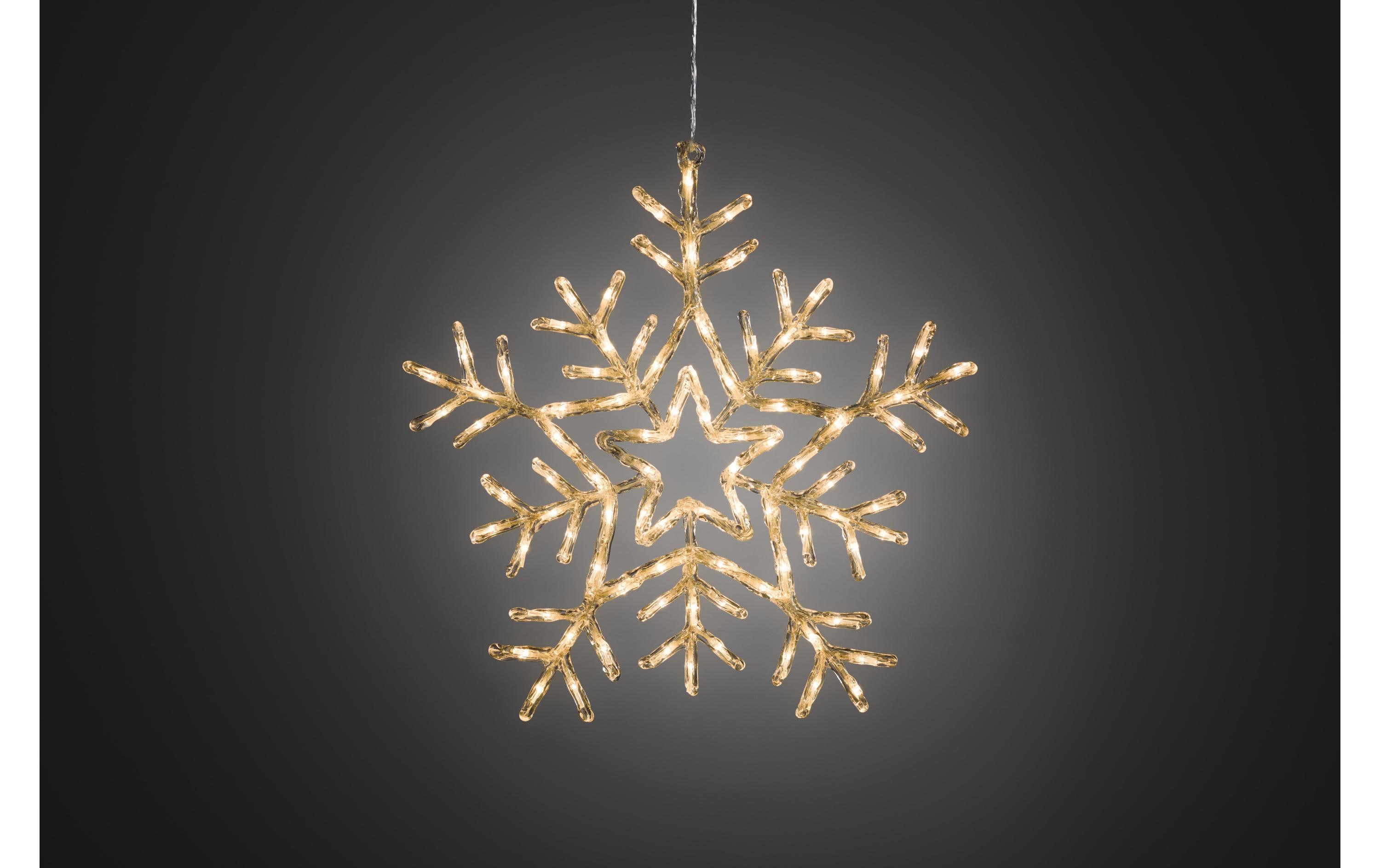 Fensterhänger Ø 58 cm SchneeflockeLED Weihnachtsdekoration Schneeflocke