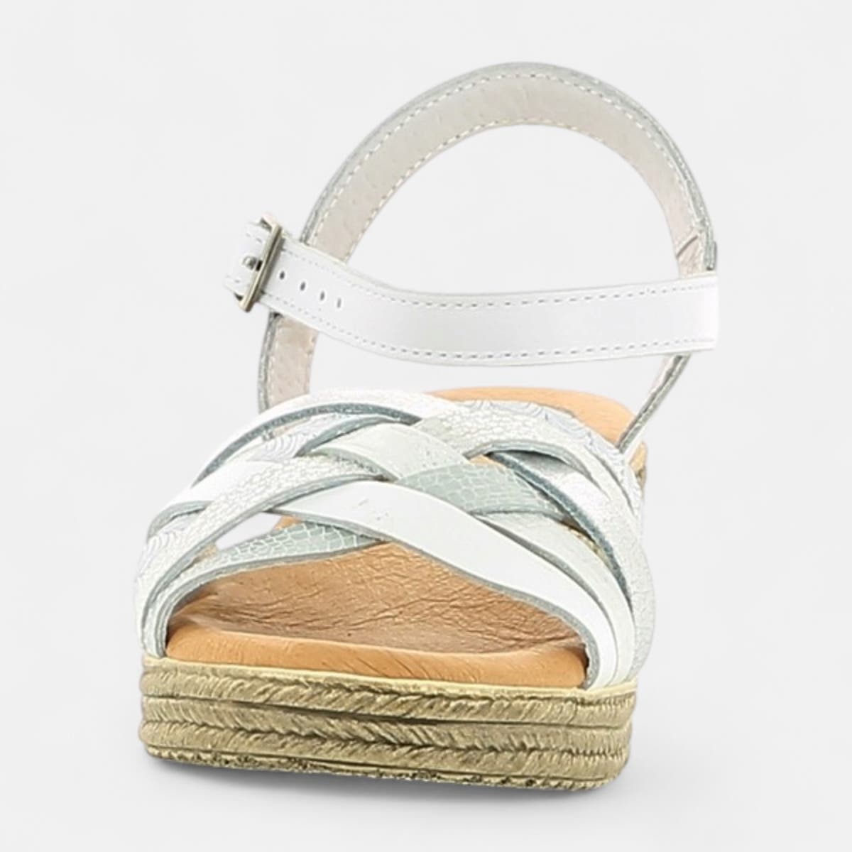 Sandales Femme en cuir blanc