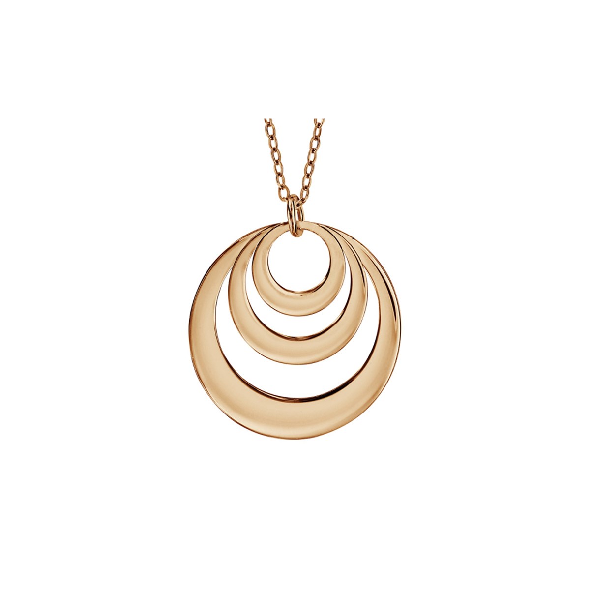 Collier plaqué or - 3 Cercles  Personnalisable