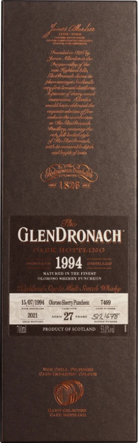 GLENDRONACH 27 YEARS 1994 OLOROSO PUNCHEON 70CL