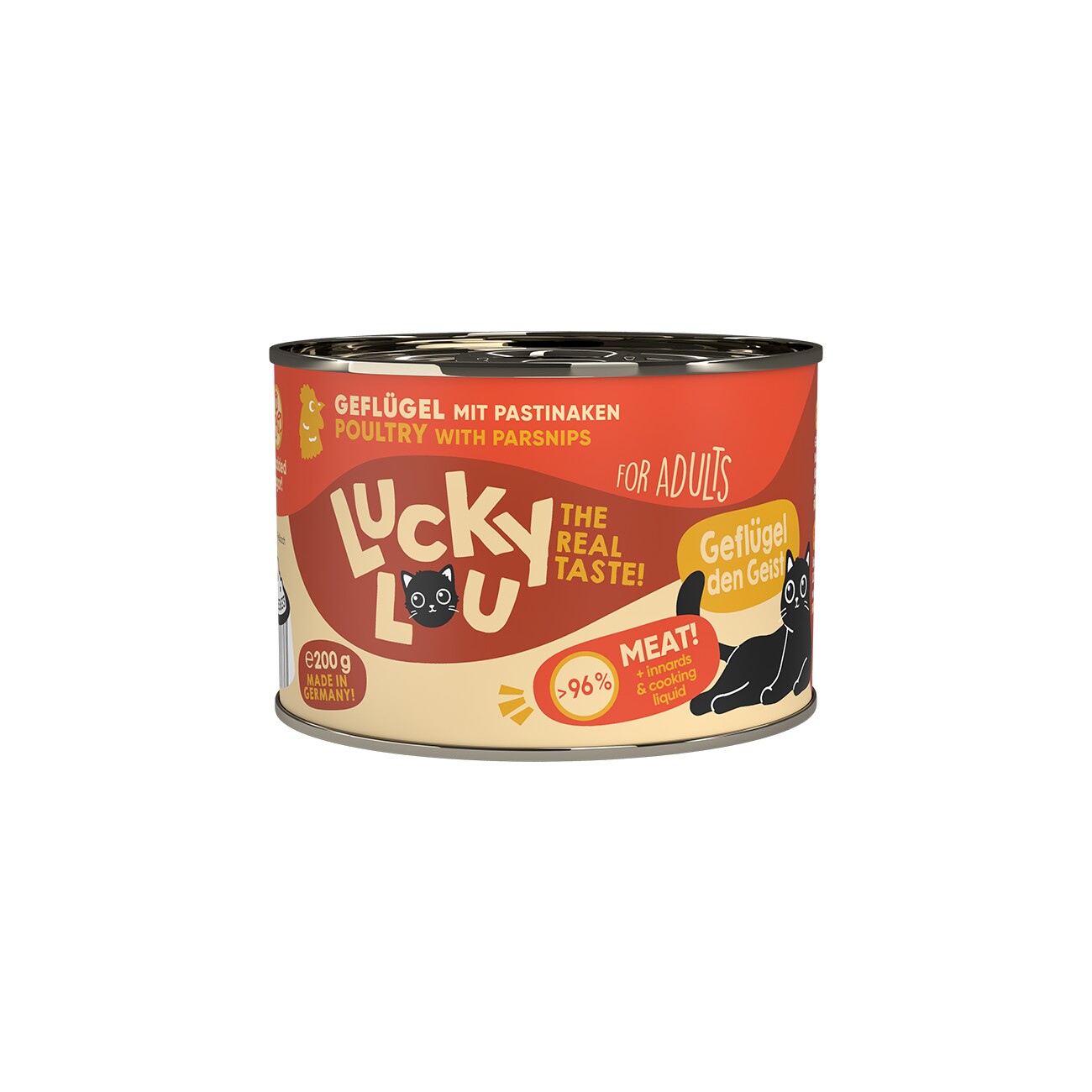 Lucky Lou Nassfutter Katze Adult Geflügel 6x200 g